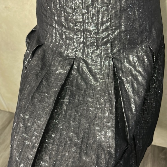 Tracy Reese Shimmering Black Skater Skirt - Picture 3 of 5
